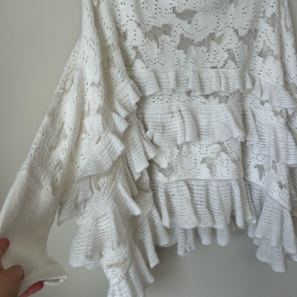 Anthropologie Oversized Ruffle Sweater - Picture 5 of 6